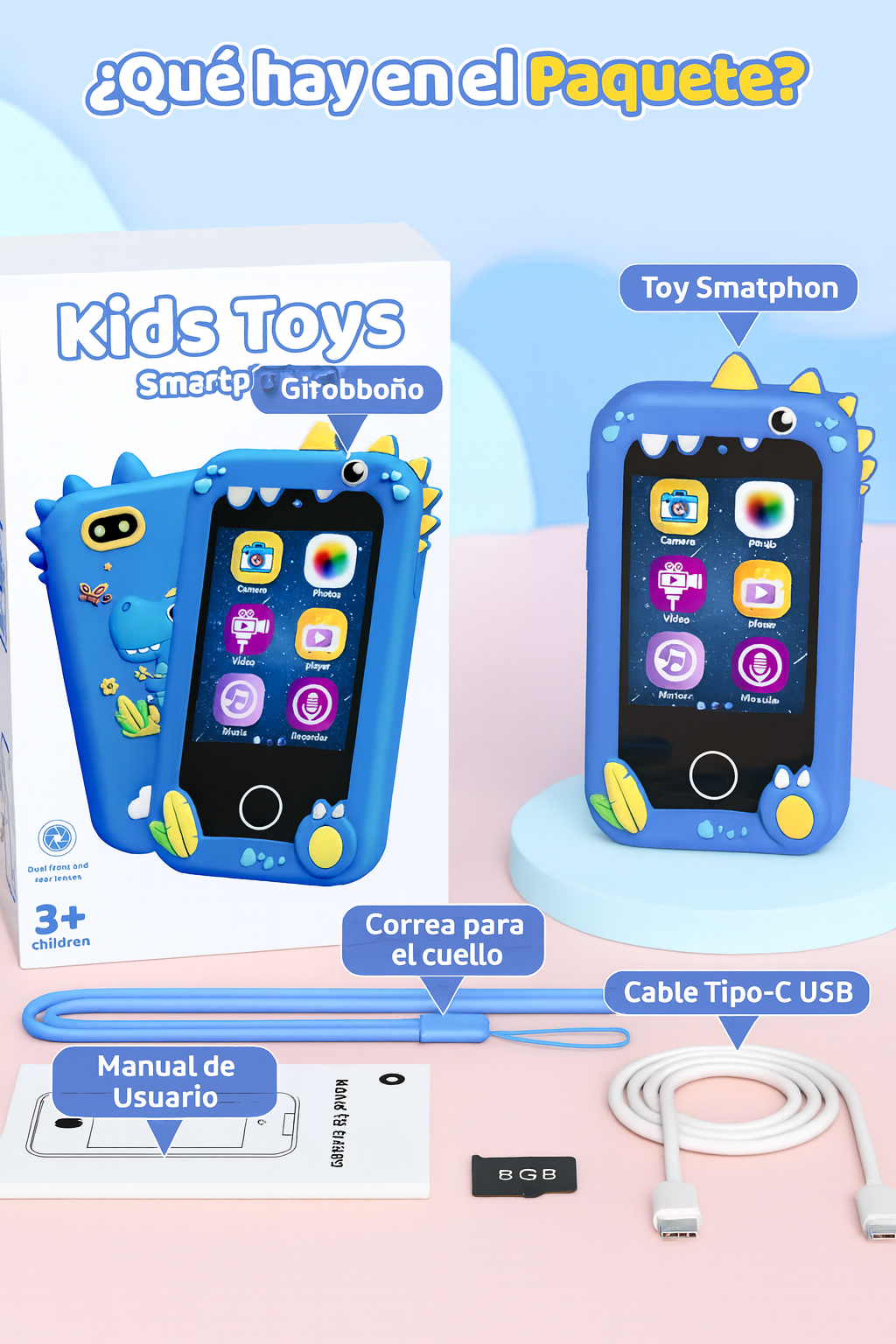 📱✨ Mini Celular Educativo SmartKids™-Hábitos, aprendizaje y diversión segura para tus hijos