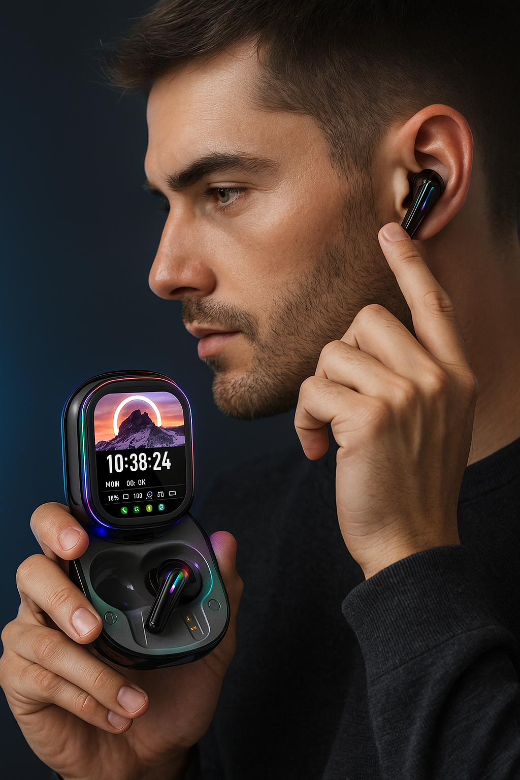 🎮 AI Phone SE ONE™ – Audífonos Inteligentes con Pantalla Táctil, sonido premium y multifuncionalidad total.